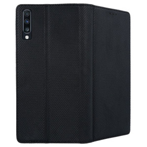 Кожен калъф тефтер и стойка Magnetic FLEXI Book Style за Samsung Galaxy A70 A705F черен 